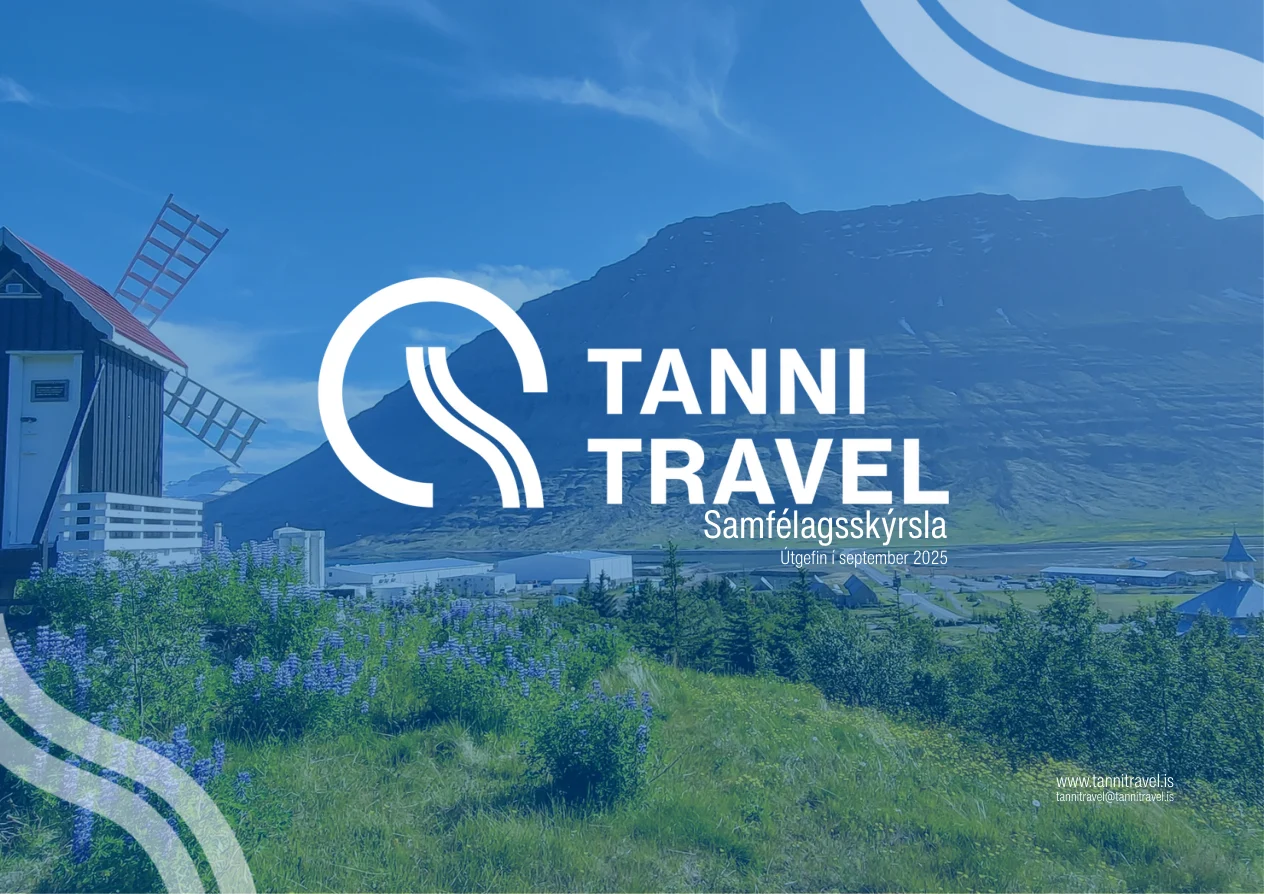 Forsíða samfélagsskýrslu Tanna Travel 2025